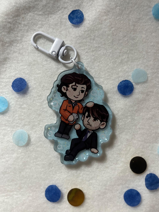 Alec and Ellie epoxy keychain!