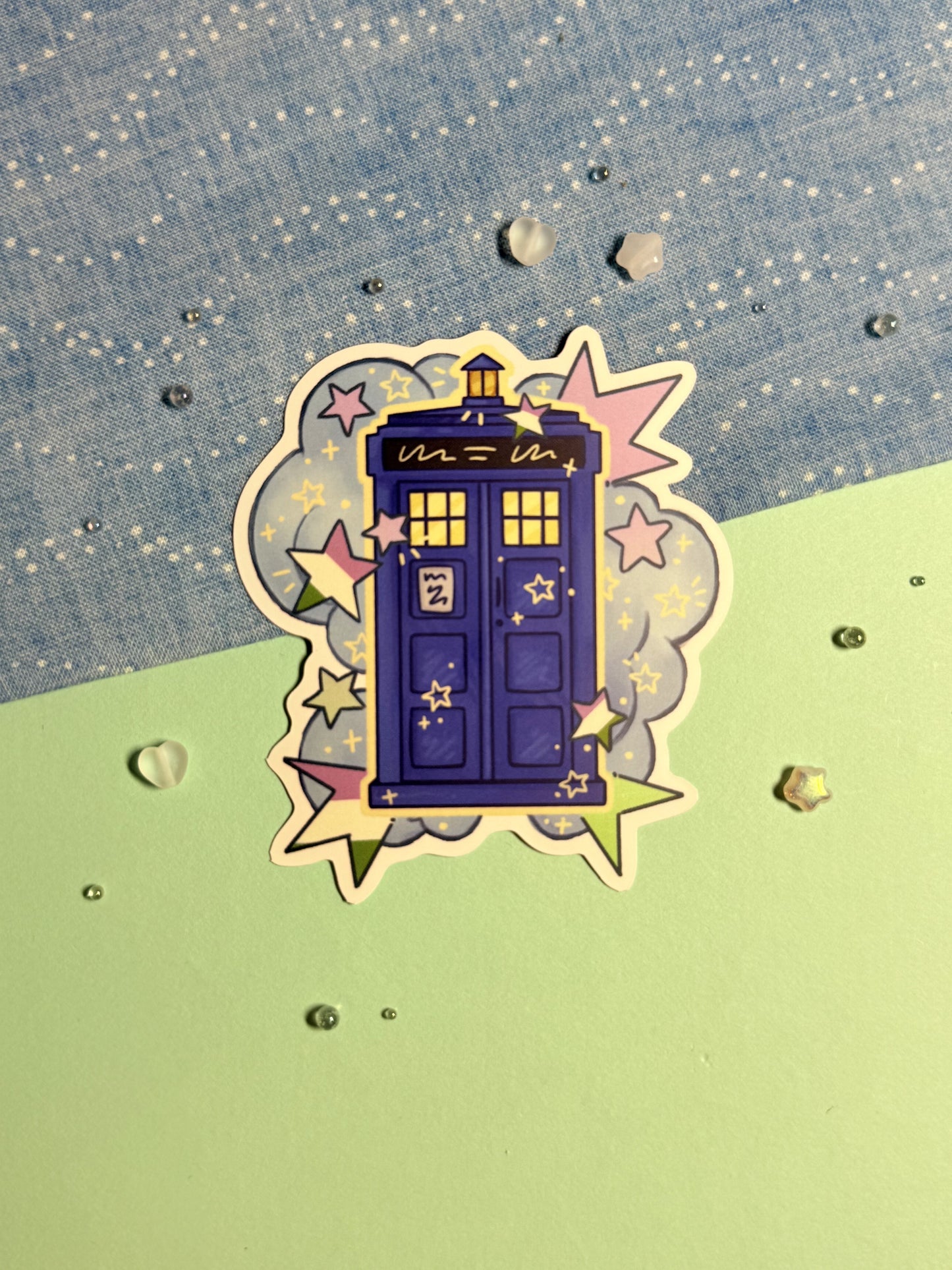 Pride Tardis Stickers