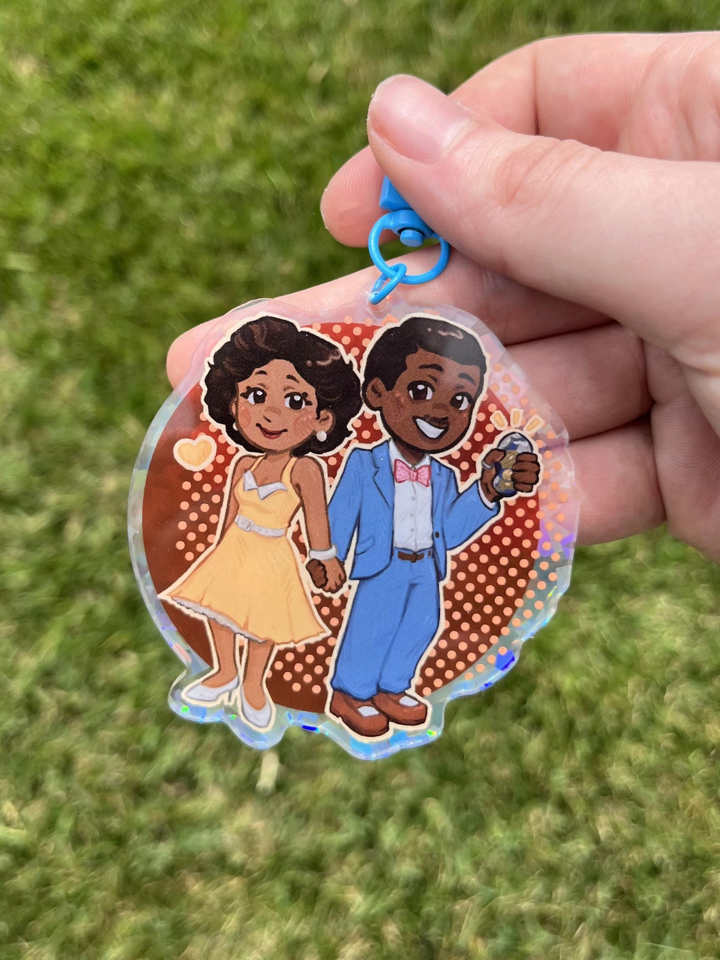 15th Doctor and Belinda Keychain