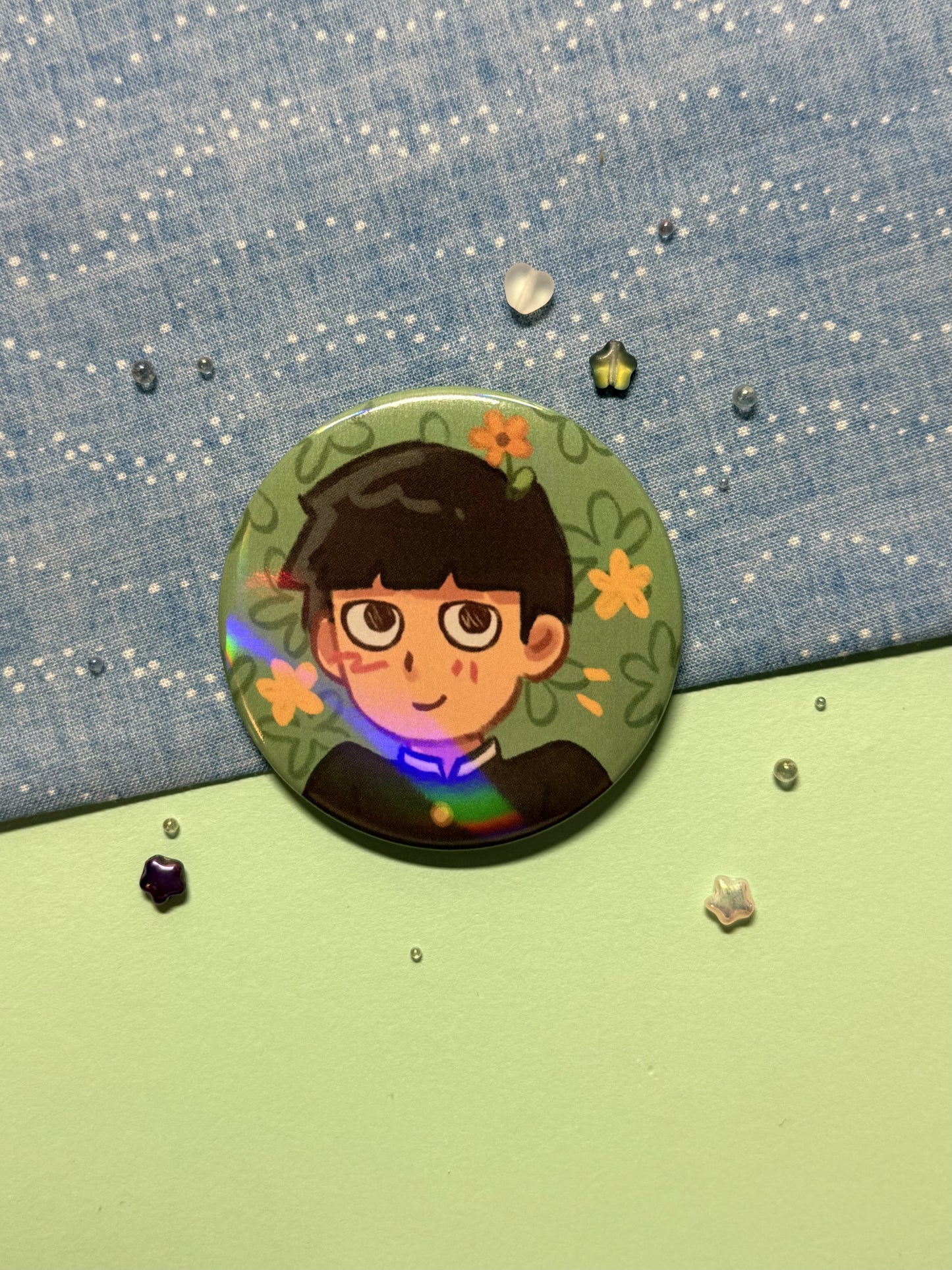 Mob Flower Button Pin