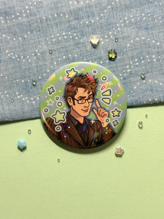 Tenth Doctor Button Pin