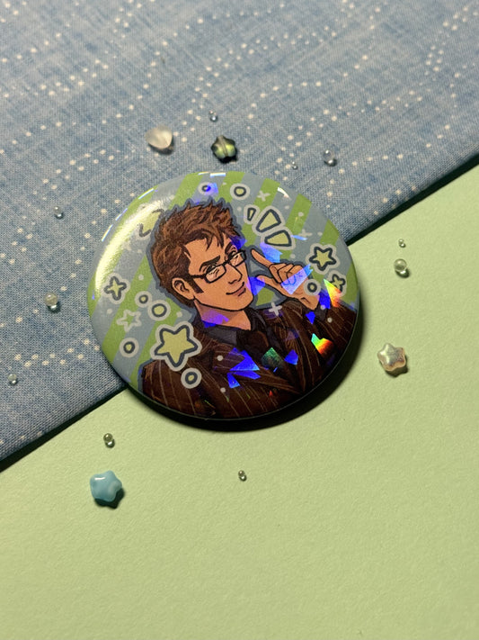 Tenth Doctor Button Pin
