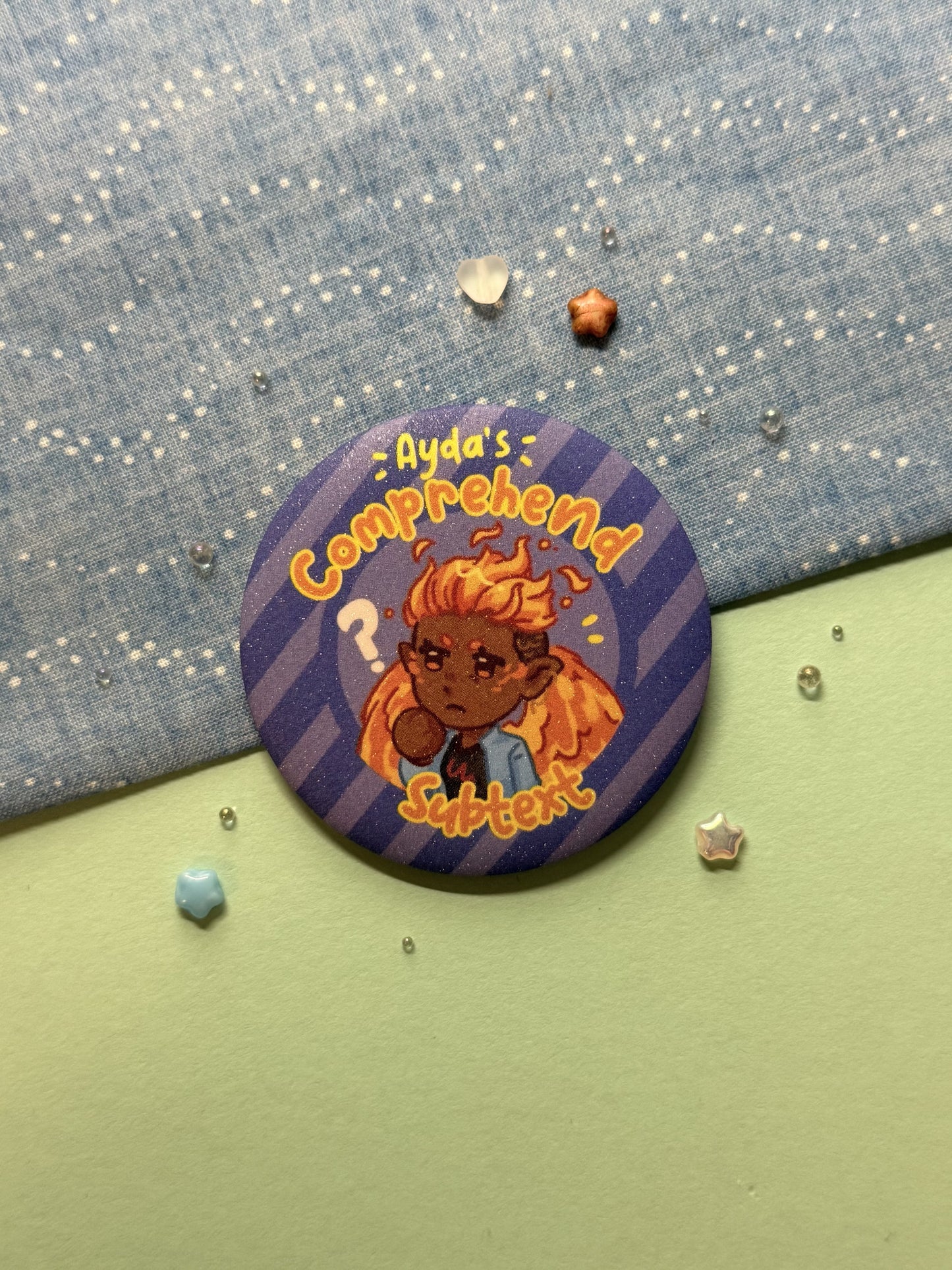 Ayda Subtext Button Pin