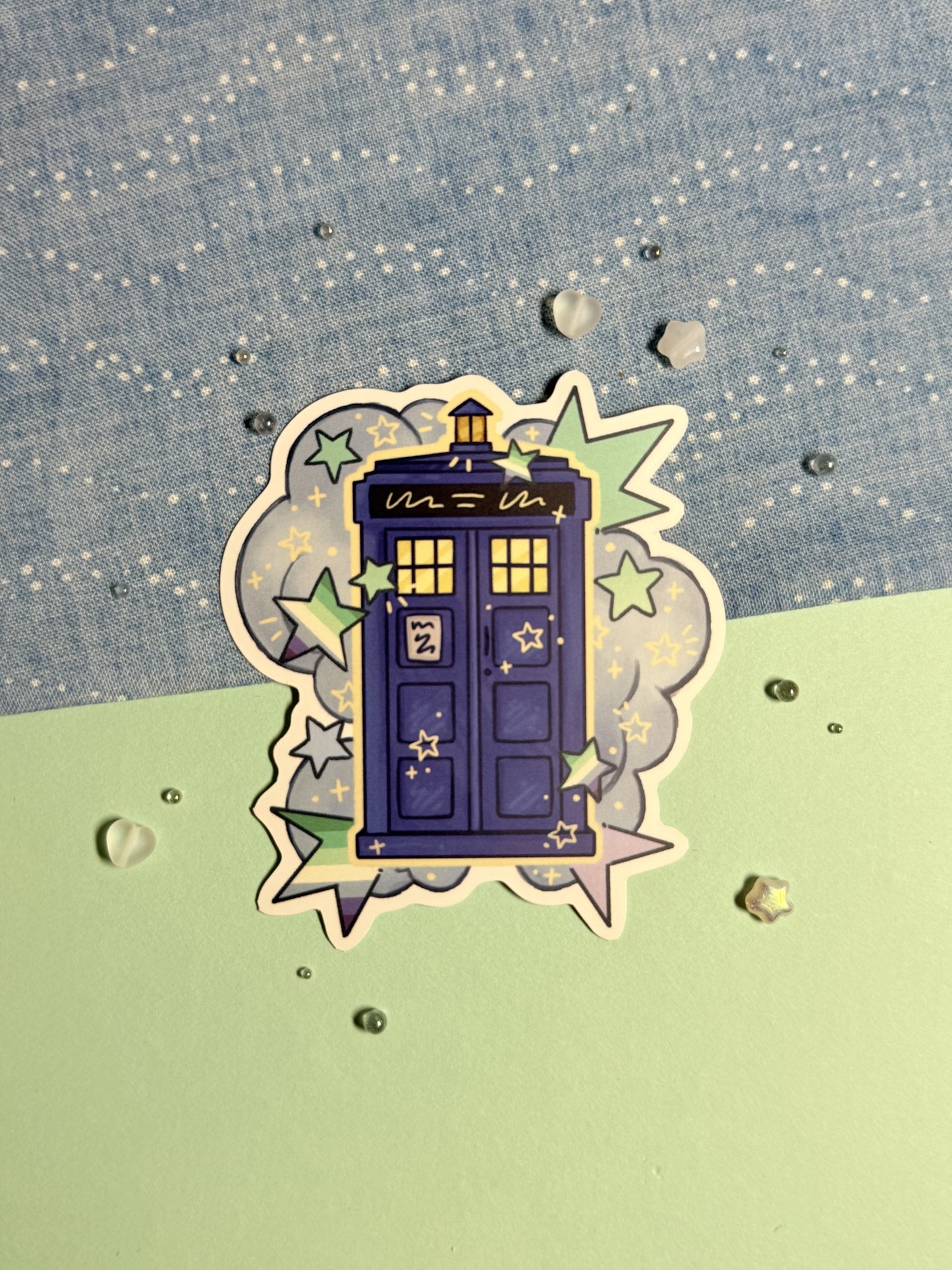 Pride Tardis Stickers