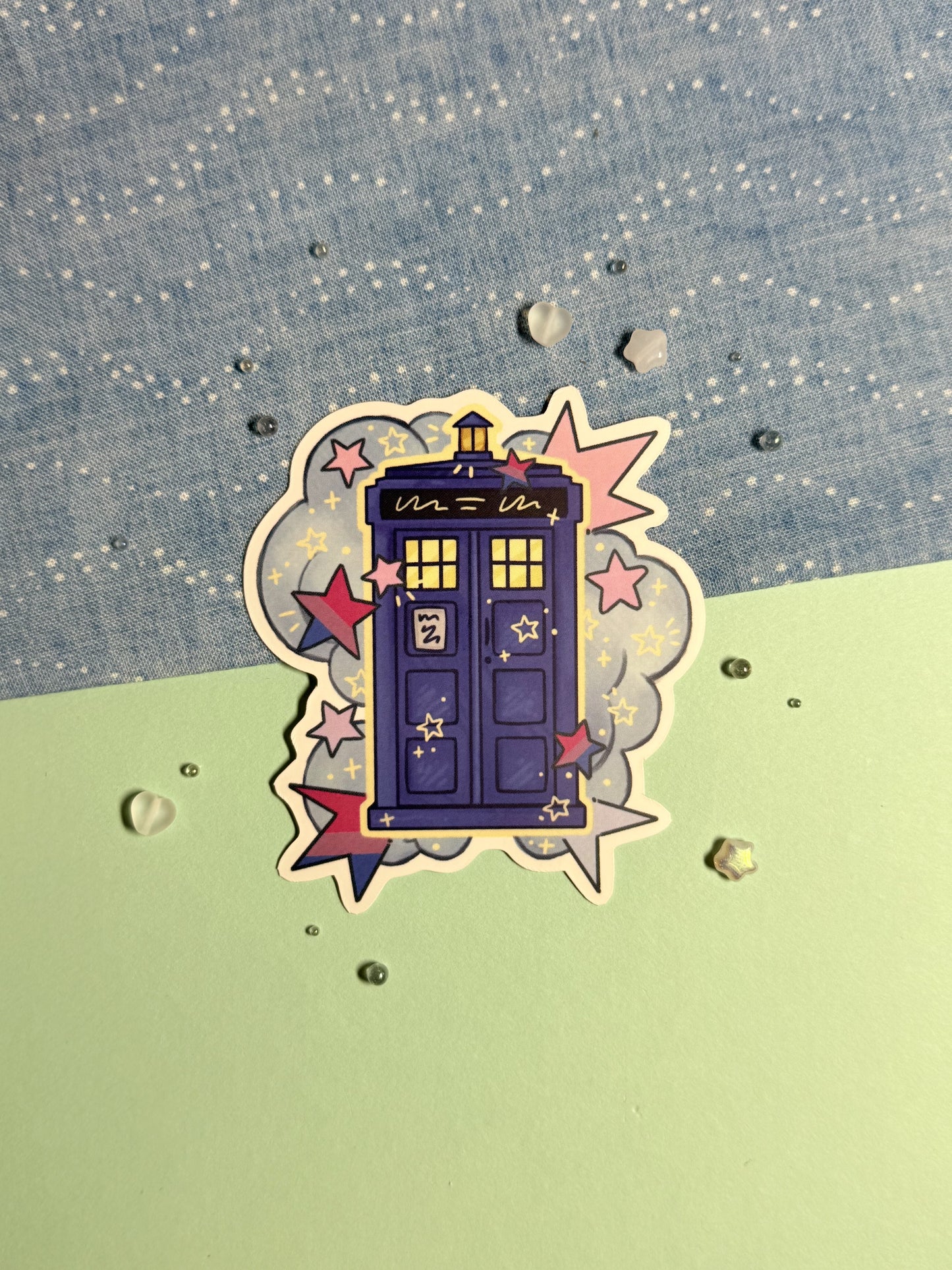 Pride Tardis Stickers