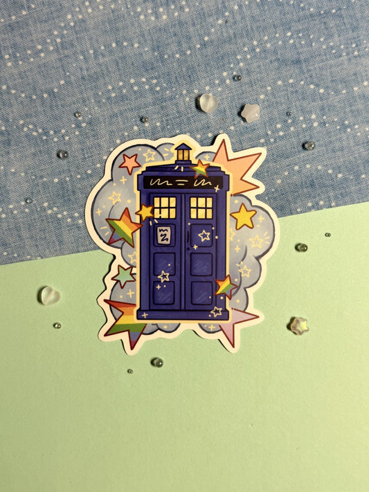 Pride Tardis Stickers