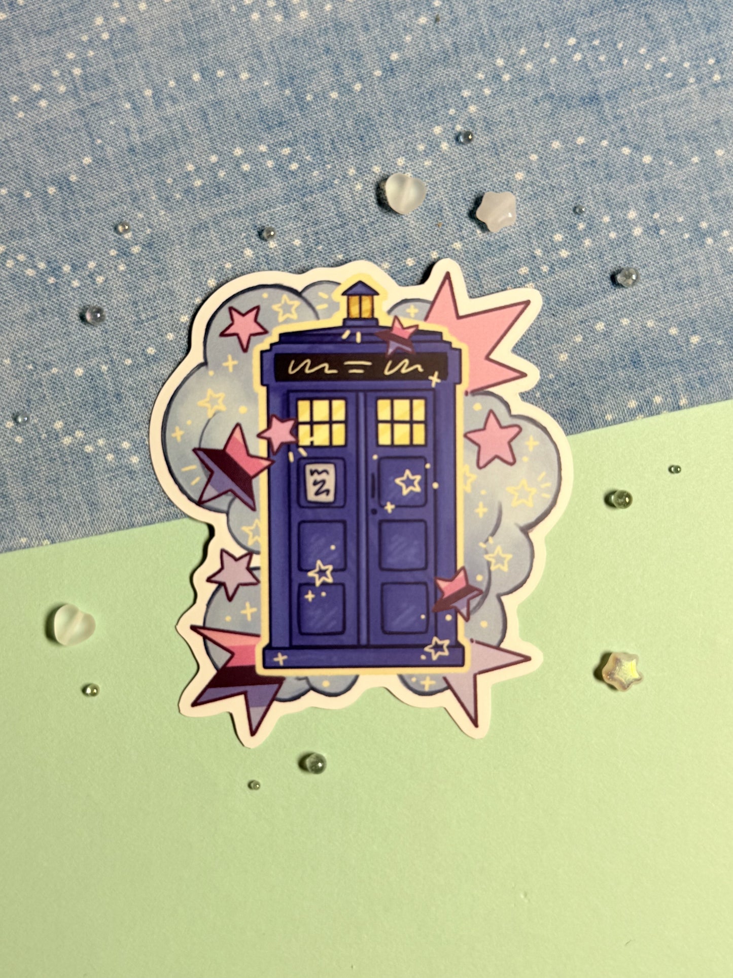 Pride Tardis Stickers