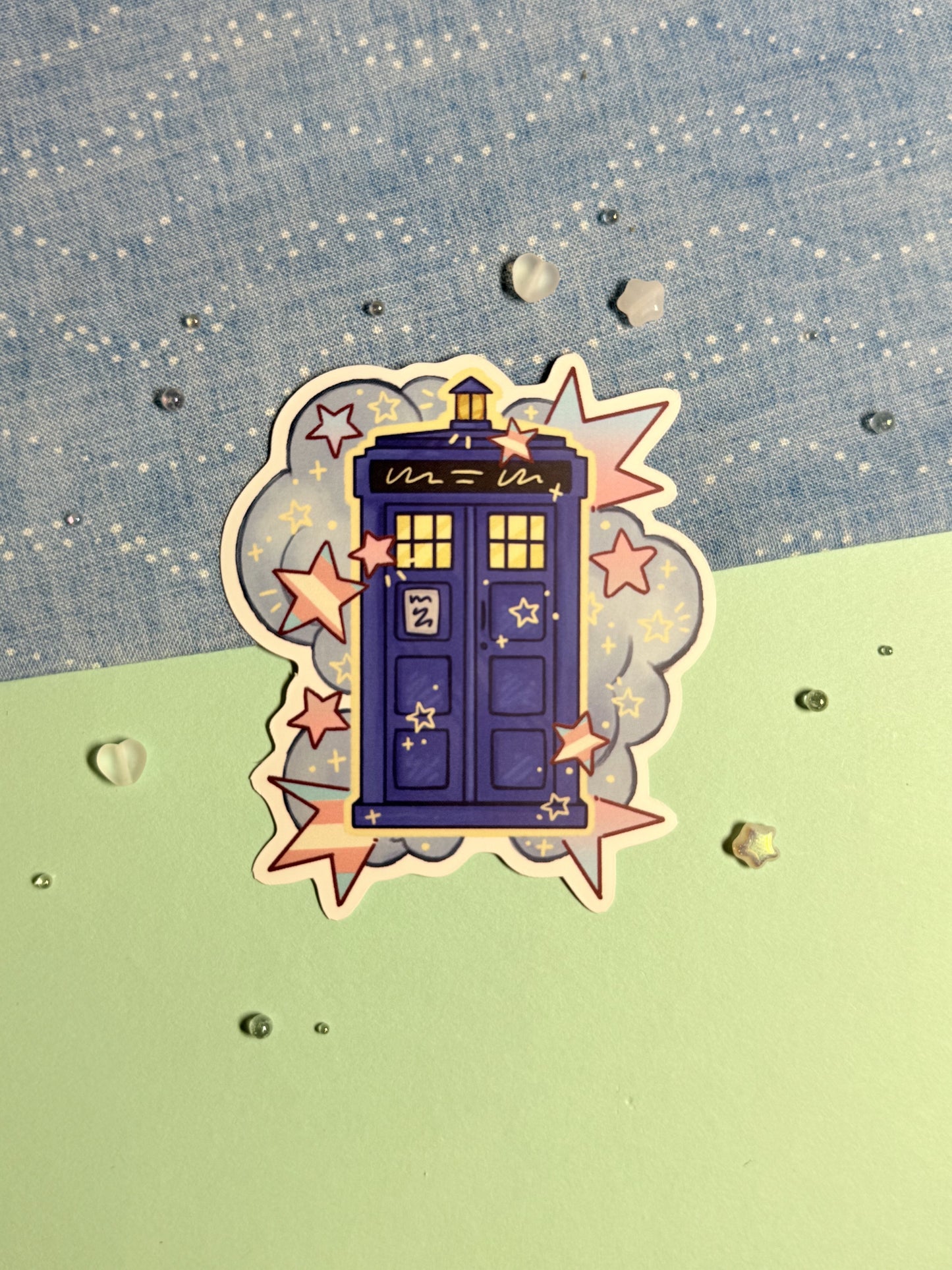 Pride Tardis Stickers