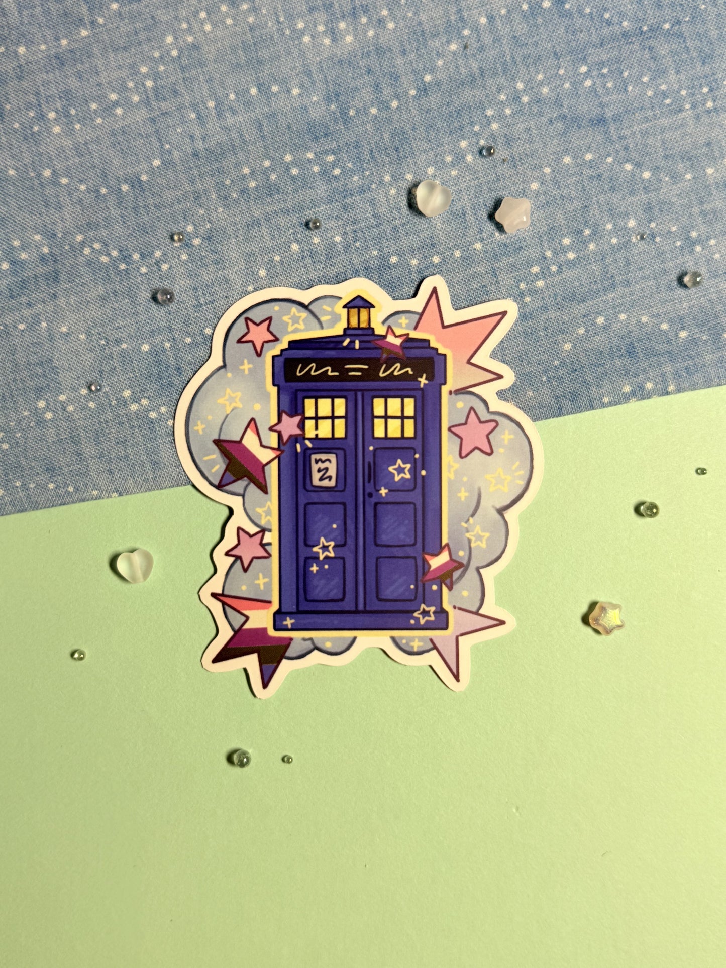Pride Tardis Stickers