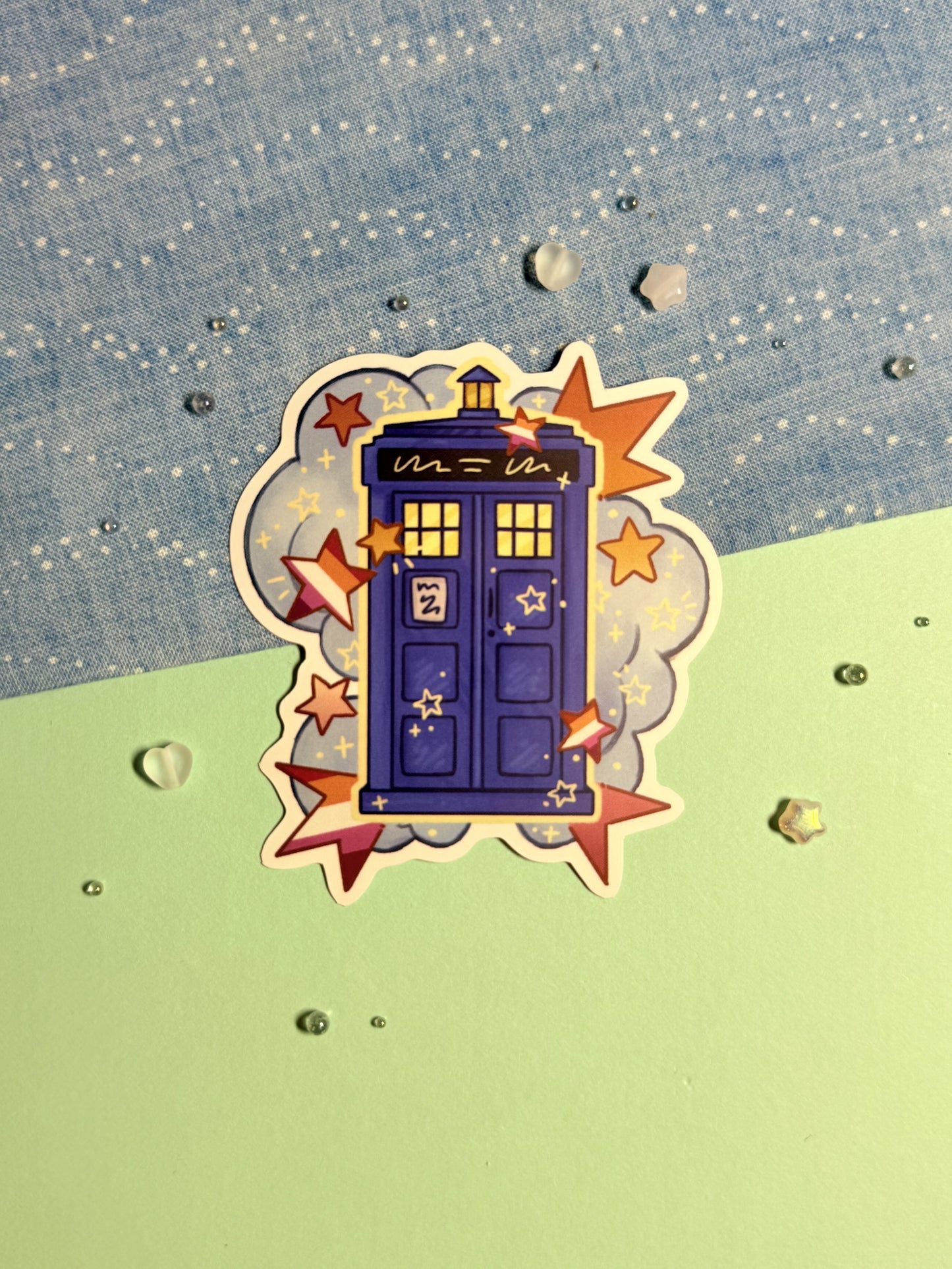 Pride Tardis Stickers