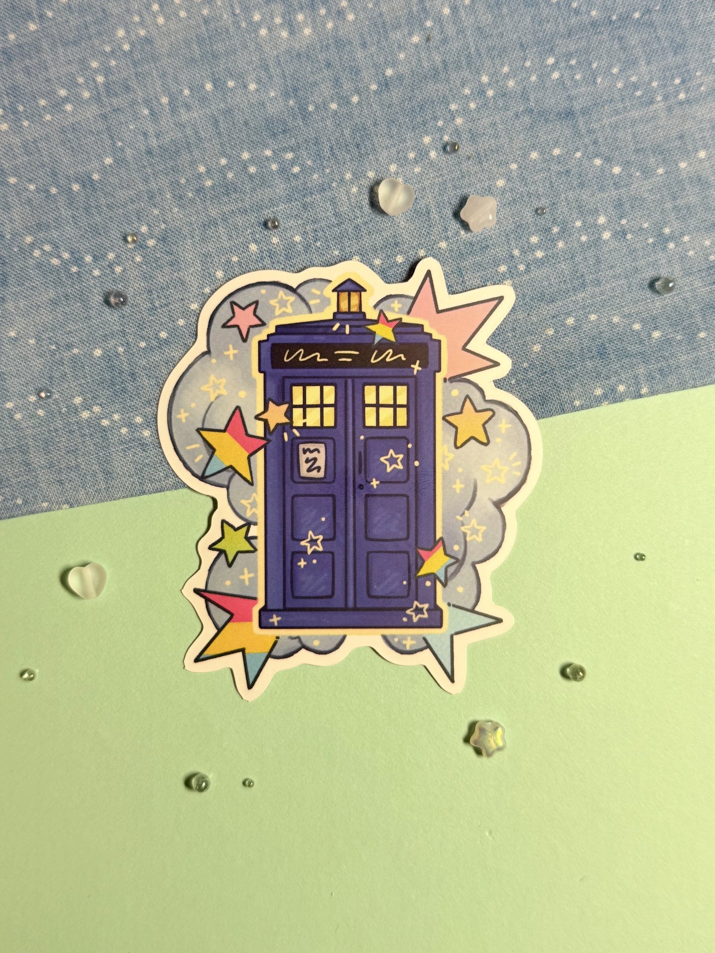 Pride Tardis Stickers