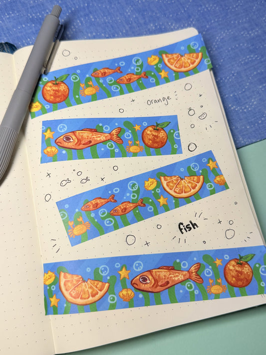 Orange Fishy Washi Tape