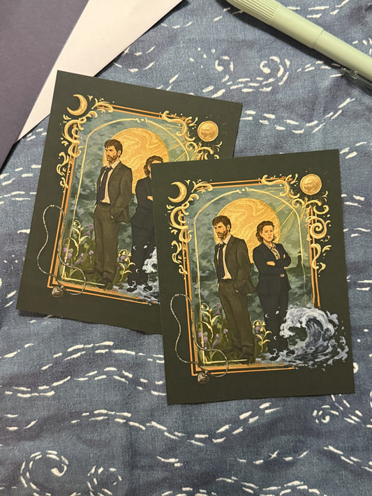 Small Alec and Ellie Print