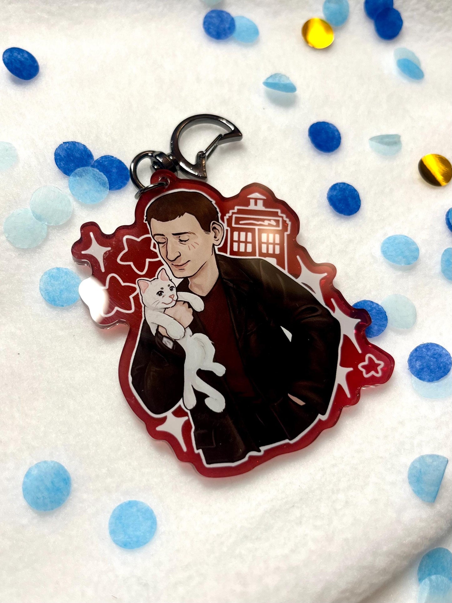 Ninth Doctor Cat Keychain