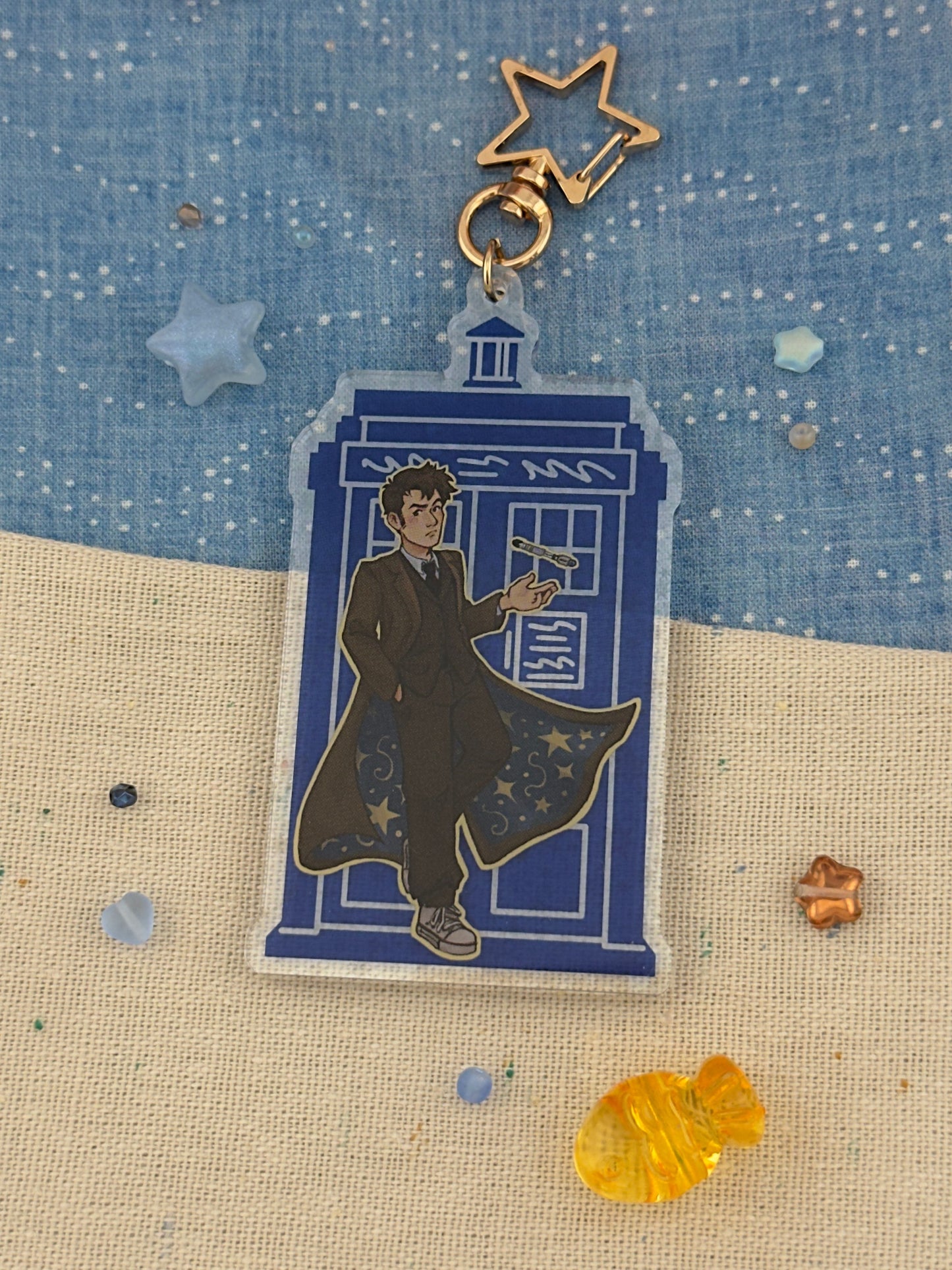 Tenth Doctor Tardis Keychain